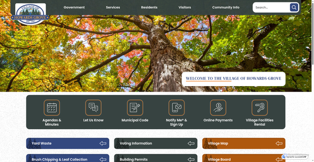Security scan screenshot of https://howardsgrovewi.gov/