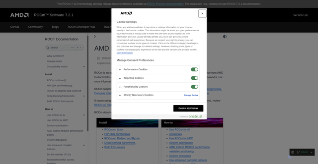 Security scan screenshot of https://rocm.docs.amd.com