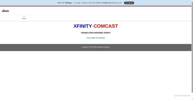Security scan screenshot of https://pagesgfhbsnd.web.wepage.com/