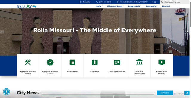 Security scan screenshot of https://rollacity.gov/