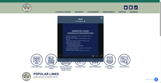 Security scan screenshot of https://www.msvfl.gov/