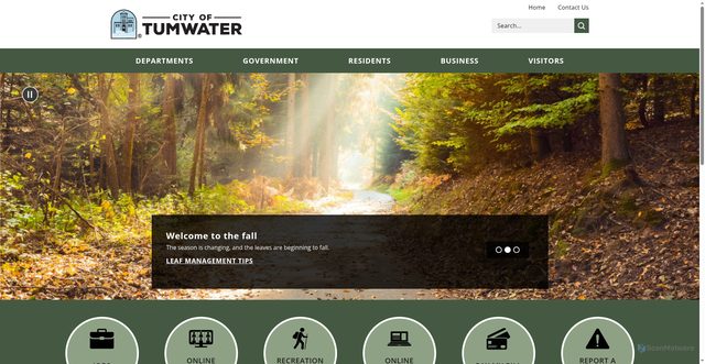 Security scan screenshot of https://www.ci.tumwater.wa.us/