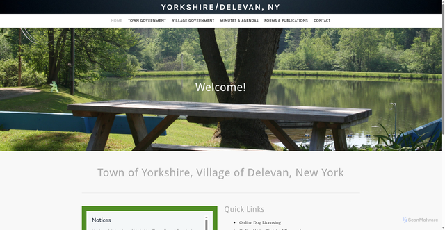 Security scan screenshot of https://www.yorkshireny.gov/