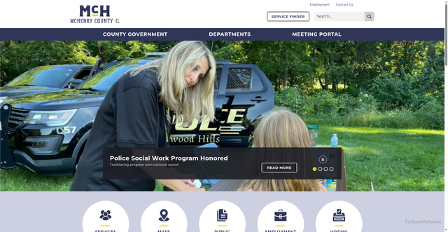 Security scan screenshot of https://www.mchenrycountyil.gov/