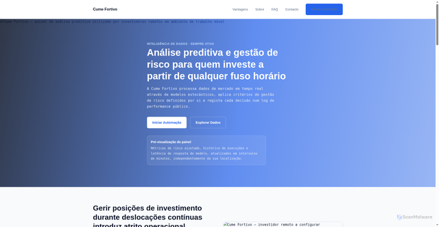 Security scan screenshot of https://www.cumefortivo.com/