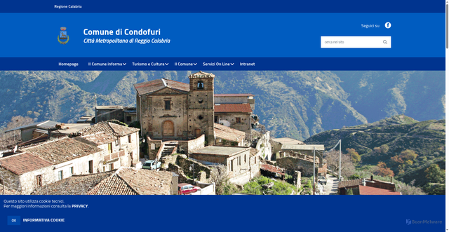 Security scan screenshot of https://www.comune.condofuri.rc.it/hh/index.php