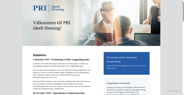Security scan screenshot of https://foreningenpri.se