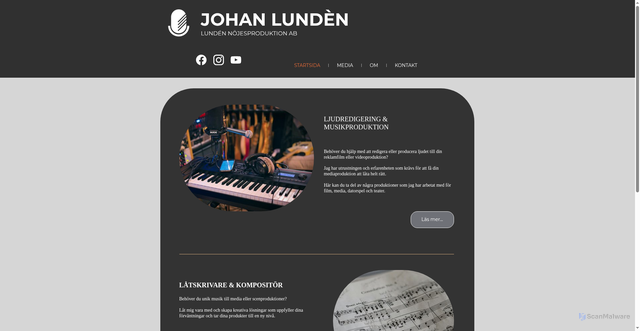 Security scan screenshot of https://johanlunden.se