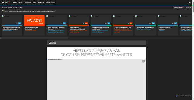 Security scan screenshot of https://feber.se