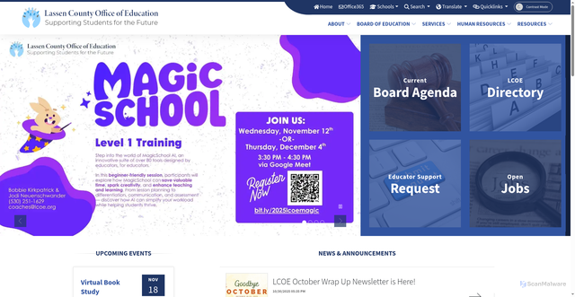 Security scan screenshot of https://www.lcoe.org/