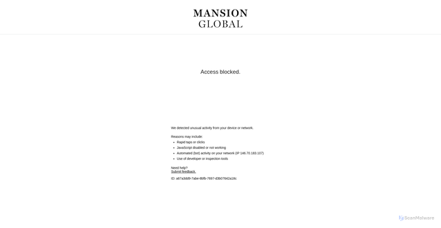 Security scan screenshot of https://www.mansionglobal.com/articles/actor-jeremy-sistos-5-favorite-things-at-home-b7aee173