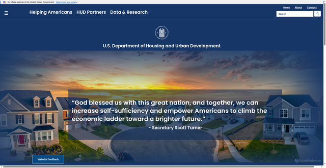 Security scan screenshot of https://www.hud.gov/