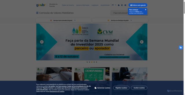 Security scan screenshot of https://www.gov.br/cvm/pt-br