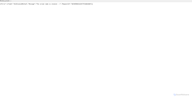Security scan screenshot of https://ghjk-oversea.us-east-1.log.aliyuncs.com