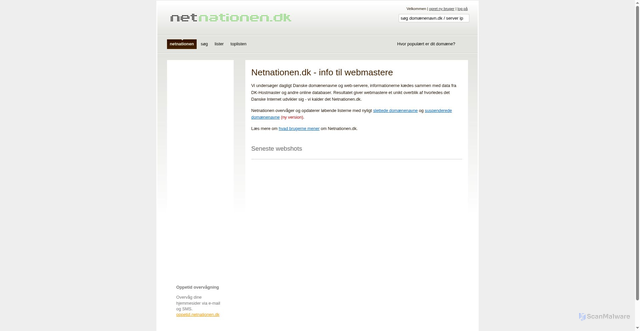 Security scan screenshot of https://netnationen.dk