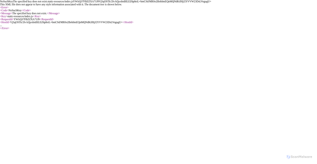 Security scan screenshot of https://prod.widgets.marketplace.aws.dev