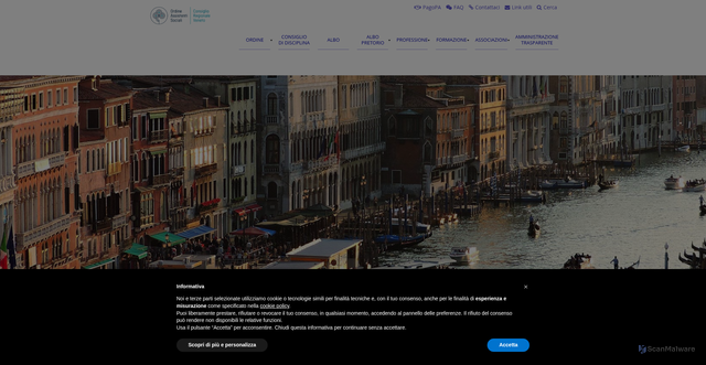 Security scan screenshot of https://assistentisociali.veneto.it/