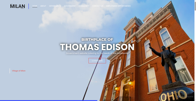 Security scan screenshot of https://milanohio.gov/