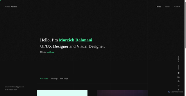 Security scan screenshot of https://marieh-site.pages.dev/
