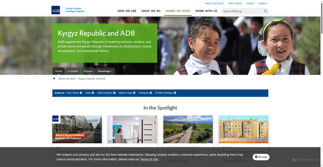 Security scan screenshot of https://www.adb.org/where-we-work/kyrgyz-republic