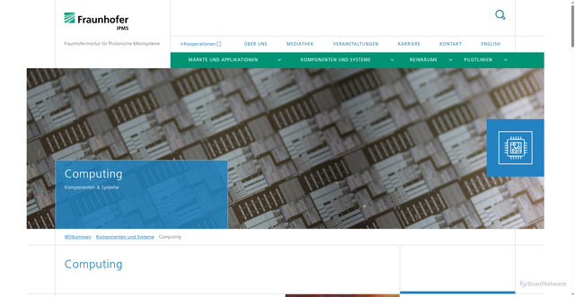 Security scan screenshot of http://www.cnt.fraunhofer.de