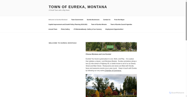 Security scan screenshot of https://www.eureka-mt.gov/