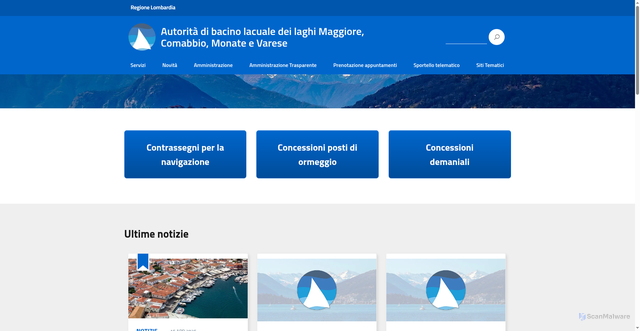 Security scan screenshot of https://www.autoritadibacino.va.it/