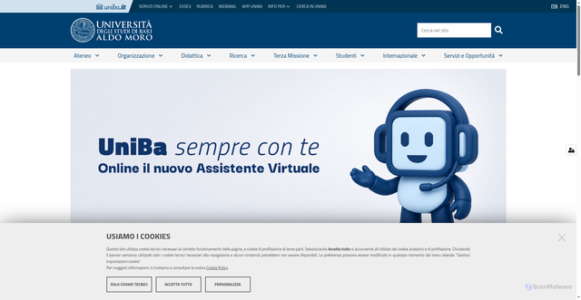 Security scan screenshot of https://uniba.it