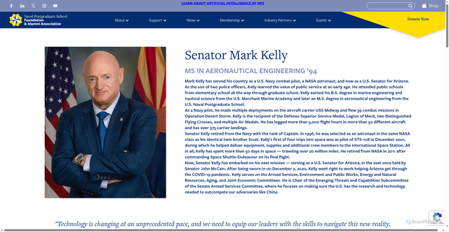 Security scan screenshot of https://www.npsfoundation.org/faces-of-nps/mark-kelly