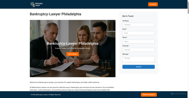 Security scan screenshot of https://bankruptcy-lawyer.us/near-me/philadelphia/