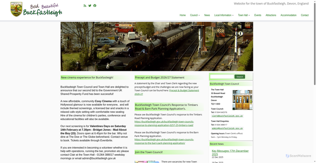 Security scan screenshot of https://buckfastleigh.gov.uk/