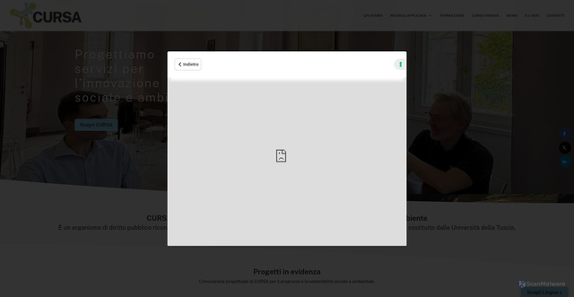 Security scan screenshot of https://www.cursa.it/