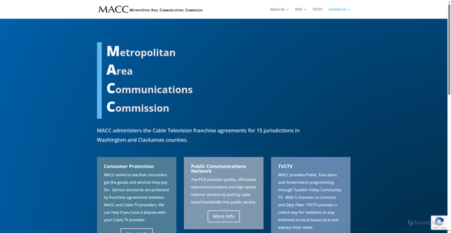 Security scan screenshot of https://maccor.gov/