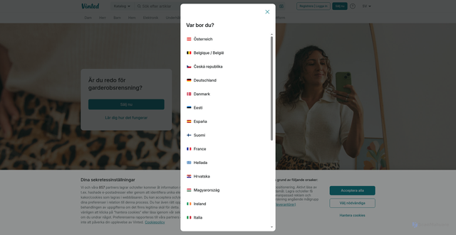 Security scan screenshot of https://www.vinted.se/
