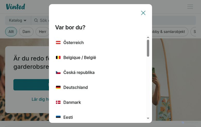 Security scan screenshot of https://www.vinted.se/