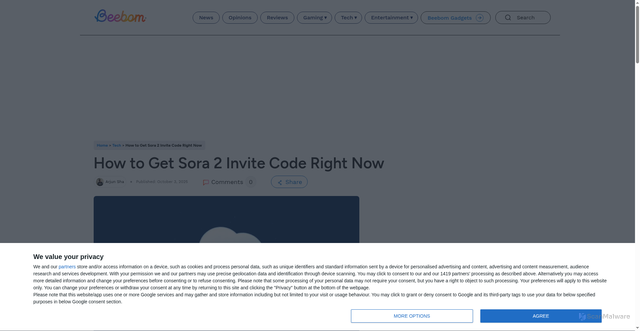 Security scan screenshot of https://beebom.com/how-to-get-sora-2-invite-code-right-now/