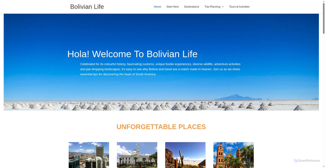 Security scan screenshot of https://www.bolivianlife.com/