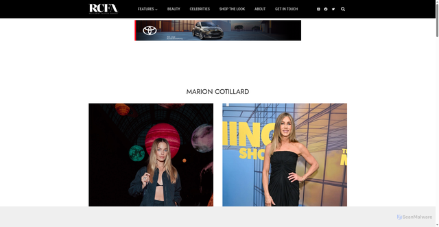 Security scan screenshot of https://www.redcarpet-fashionawards.com/category/blog/blog-celebrities/marion-cotillard/