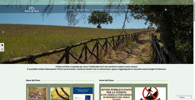 Security scan screenshot of https://www.parcodiveio.it/