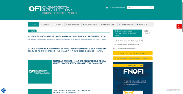 Security scan screenshot of https://www.fnofi.it/ofi-caltanissetta/
