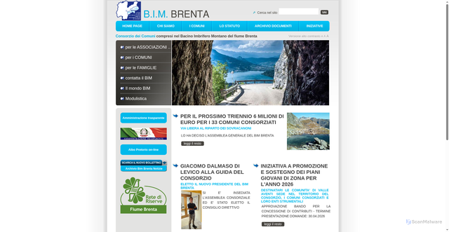 Security scan screenshot of https://www.bimbrenta.it/