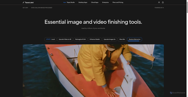 Security scan screenshot of https://topazlabs.com