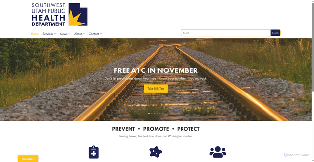 Security scan screenshot of https://swuhealth.gov/