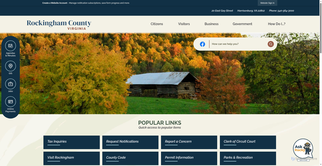Security scan screenshot of https://rockinghamcountyva.gov/