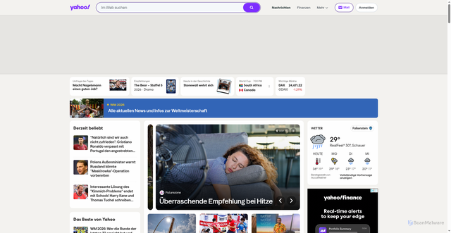 Security scan screenshot of https://fc.yahoo.com