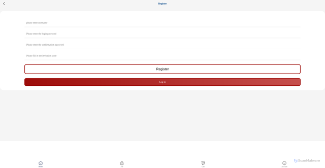 Security scan screenshot of https://unemployedph.store/client/register#/