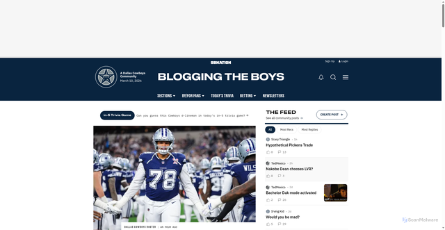 Security scan screenshot of https://www.bloggingtheboys.com