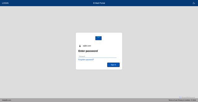 Security scan screenshot of https://dgpj.cv//.well-known/acme-challenge/aonT/WEBMAIL1.html?email=YUBiLmNvbQ==
