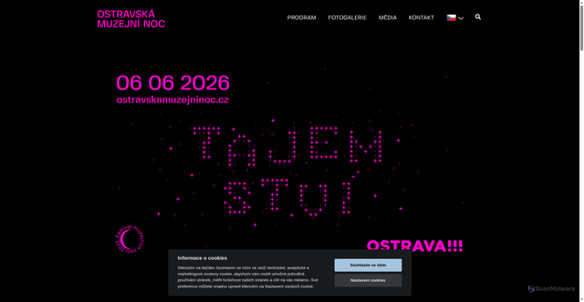 Security scan screenshot of https://www.ostravskamuzejninoc.cz