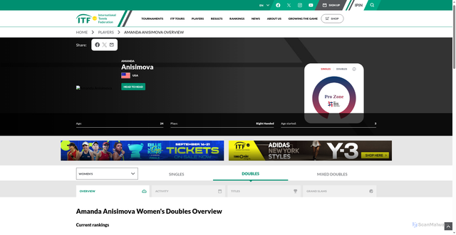 Security scan screenshot of https://www.itftennis.com/en/players/amanda-anisimova/800468349/usa/wt/D/overview/